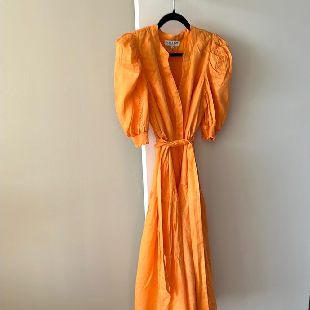 Halebob Colette Solid Linen Dress Size L - Picture 7 of 10